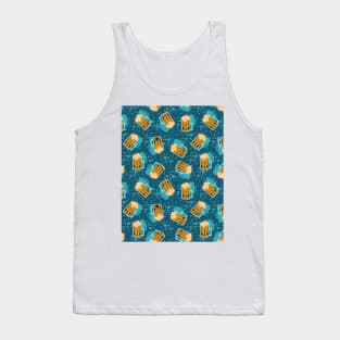 Cute Beer Emoji Pattern Tank Top